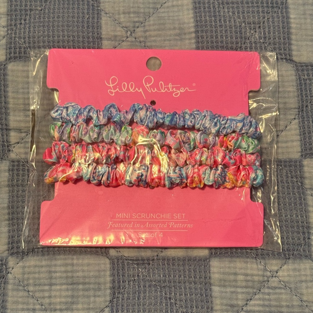 Lilly Pulitzer Vibrant Satin Scrunchie Set